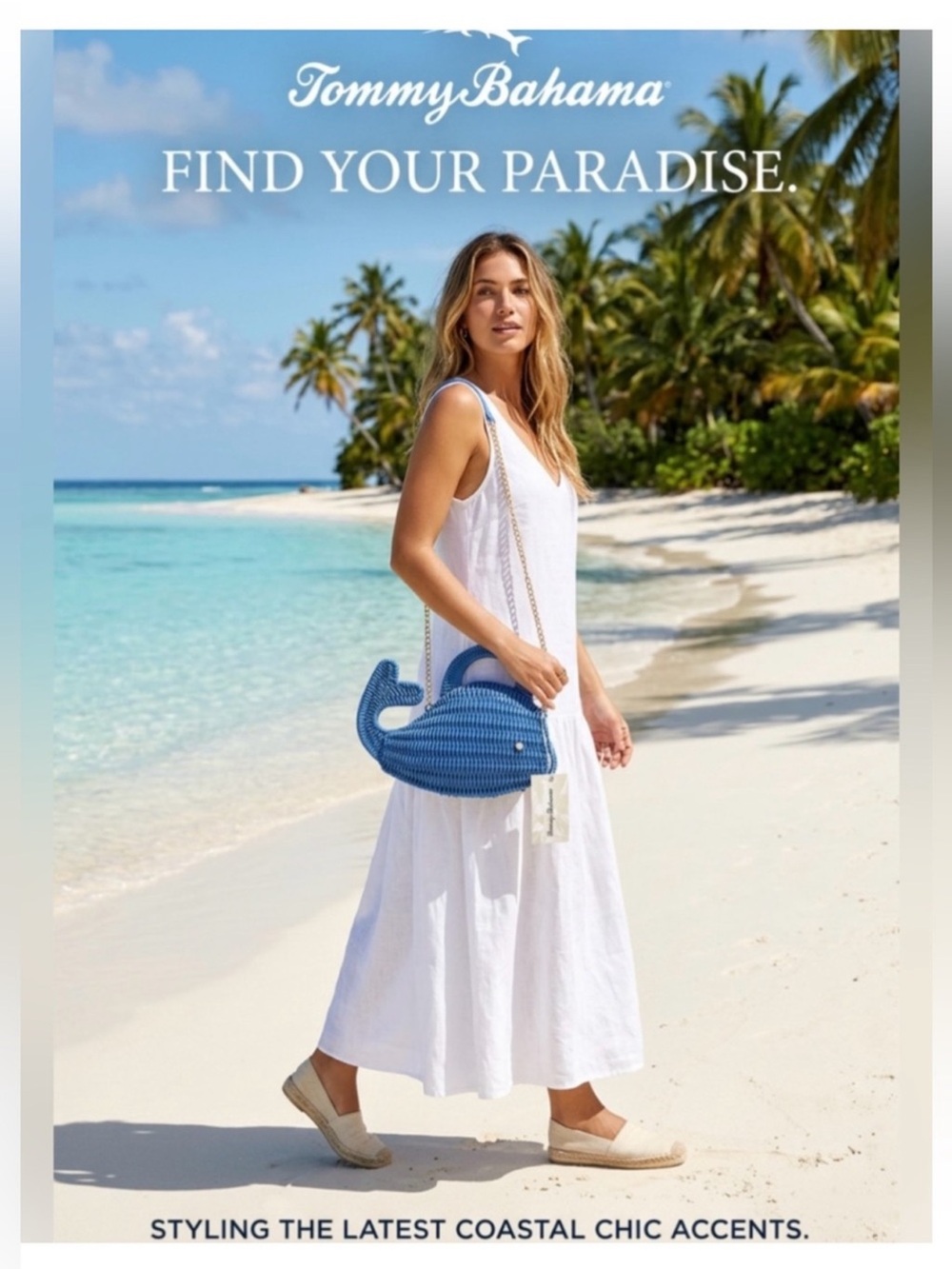 NWT ~ Tommy Bahama Blue Whale Straw Crossbody Purse